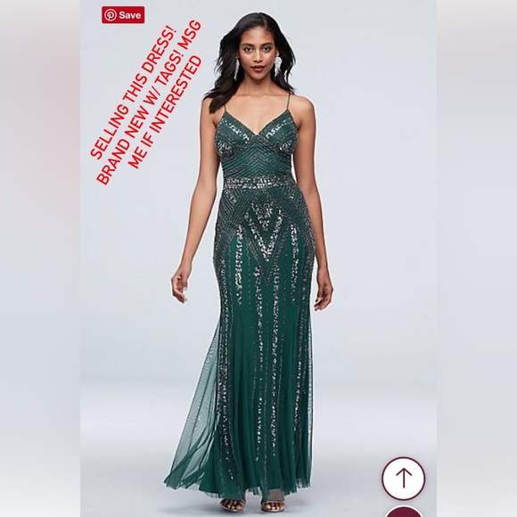 NWT Hunter Green Bridesmaid dress Size 10 - Picture 1 of 5